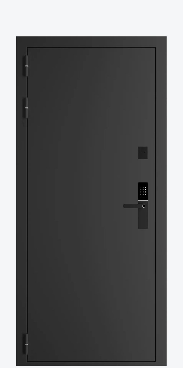 Стальная 17С черный муар — 860×2050 мм, левая
