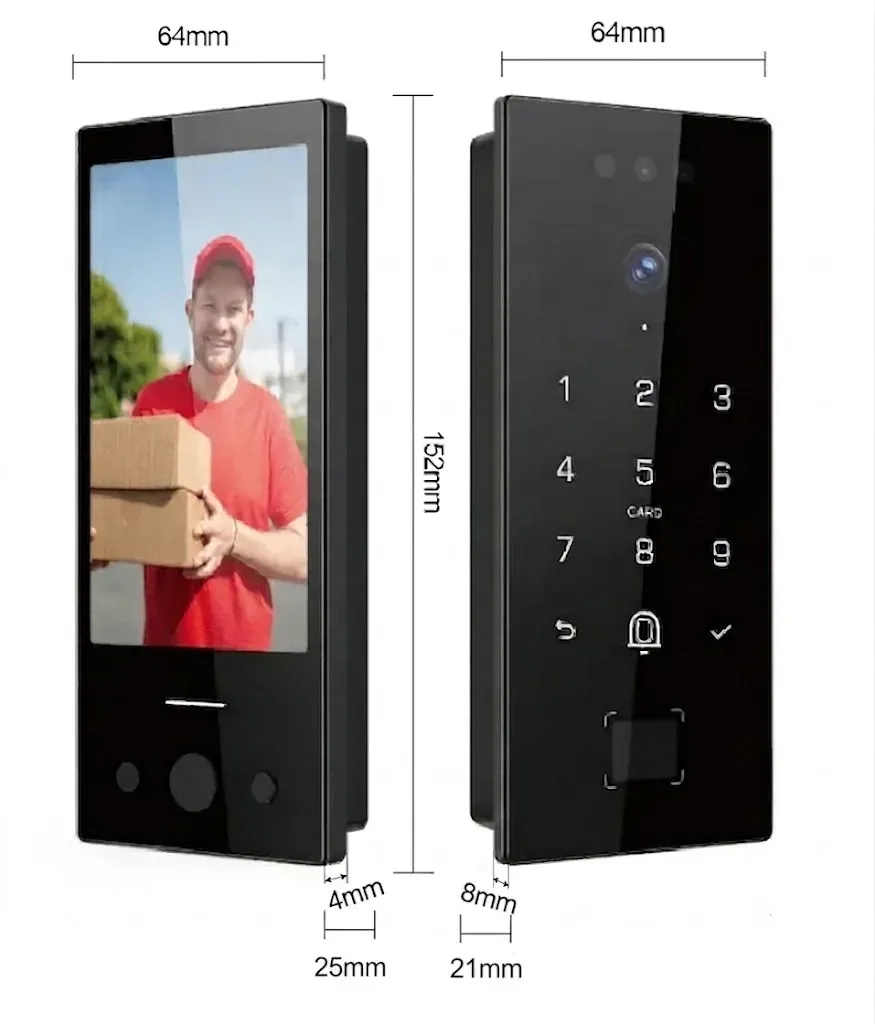 Комплект BRIDGE Арт. 70×30 СТЕКЛО MYLOCK ML-08, L-1800 — система доступа для узкопрофильных дверей под ключ — фото 8
